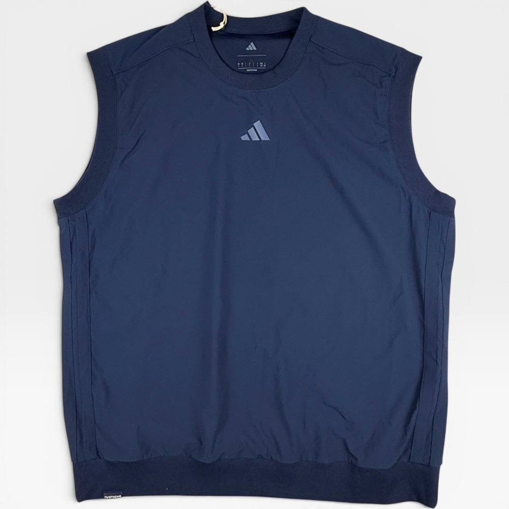 ADIDAS Beyond the Course Twistweave Loose Golf Vest Mens XL Navy Blue NWT